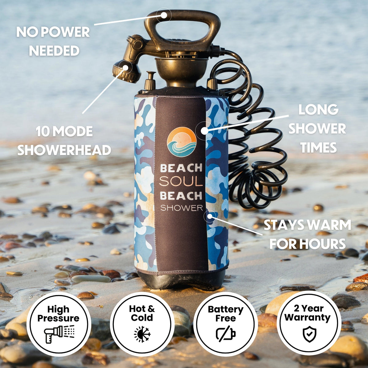 Portable Shower Chill Chameleon 8L Beach Soul